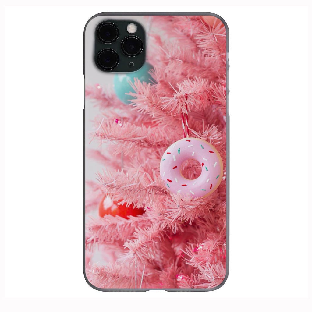 Pink Christmas tree and donuts print Phone Case for iPhone 7 8 X XS XR SE 11 12 13 14 Pro Max Mini Note 10 20 s10 s10s s20 s21 20 Plus Ultra