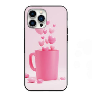 Pink Cup Of Love Design Phone Case for iPhone 7 8 X XS XR SE 11 12 13 14 Pro Max Mini Note 10 20 s10 s10s s20 s21 20 Plus Ultra