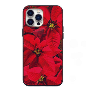 Poinsettias Design Phone Case for iPhone 7 8 X XS XR SE 11 12 13 14 Pro Max Mini Note 10 20 s10 s10s s20 s21 20 Plus Ultra