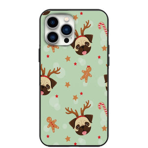 Pug Christmas Design Phone Case for iPhone 7 8 X XS XR SE 11 12 13 14 Pro Max Mini Note 10 20 s10 s10s s20 s21 20 Plus Ultra