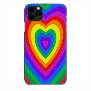 Rainbow Heart Phone Case for iPhone 7 8 X XS XR SE 11 12 13 14 Pro Max Mini Note 10 20 s10 s10s s20 s21 20 Plus Ultra