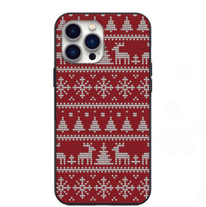 Red Christmas Sweater Design Phone Case for iPhone 7 8 X XS XR SE 11 12 13 14 Pro Max Mini Note 10 20 s10 s10s s20 s21 20 Plus Ultra