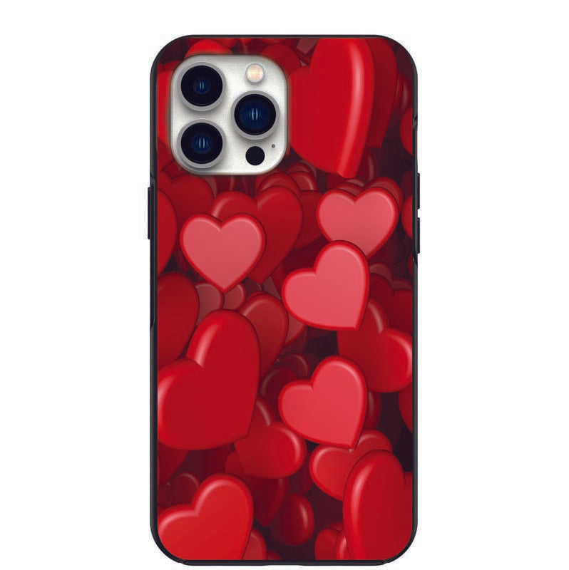Red Hearts Love Design Phone Case for iPhone 7 8 X XS XR SE 11 12 13 14 Pro Max Mini Note 10 20 s10 s10s s20 s21 20 Plus Ultra
