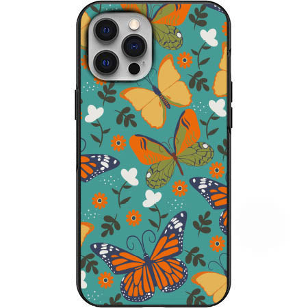 Retro Butterfly Design Phone Case for iPhone 7 8 X XS XR SE 11 12 13 14 Pro Max Mini Note 10 20 s10 s10s s20 s21 20 Plus Ultra