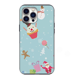 Snowflakes Cupcake And Santa Design Phone Case for iPhone 7 8 X XS XR SE 11 12 13 14 Pro Max Mini Note 10 20 s10 s10s s20 s21 20 Plus Ultra