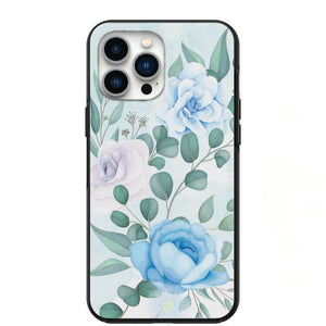 Soft Blue Roses Design Phone Case for iPhone 7 8 X XS XR SE 11 12 13 14 Pro Max Mini Note 10 20 s10 s10s s20 s21 20 Plus Ultra