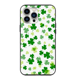 St Patrick's Day Cute 3 leaf clover Shamrock design phone case for iPhone 7 8 X XS XR SE 11 12 13 14 Pro Max Mini Note 10 20 s10 s10s s20 s21 20 Plus Ultra