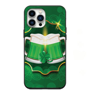 St Patricks Day Green Beer Phone Case for iPhone 7 8 X XS XR SE 11 12 13 14 Pro Max Mini Note 10 20 s10 s10s s20 s21 20 Plus Ultra