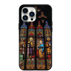 Stained Glass Window St Corentin Catherdral Phone Case for iPhone 7 8 X XS XR SE 11 12 13 14 Pro Max Mini Note 10 20 s10 s10s s20 s21 20 Plus Ultra