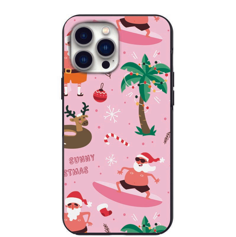 Vacation Santa Design Phone Case for iPhone 7 8 X XS XR SE 11 12 13 14 Pro Max Mini Note 10 20 s10 s10s s20 s21 20 Plus Ultra