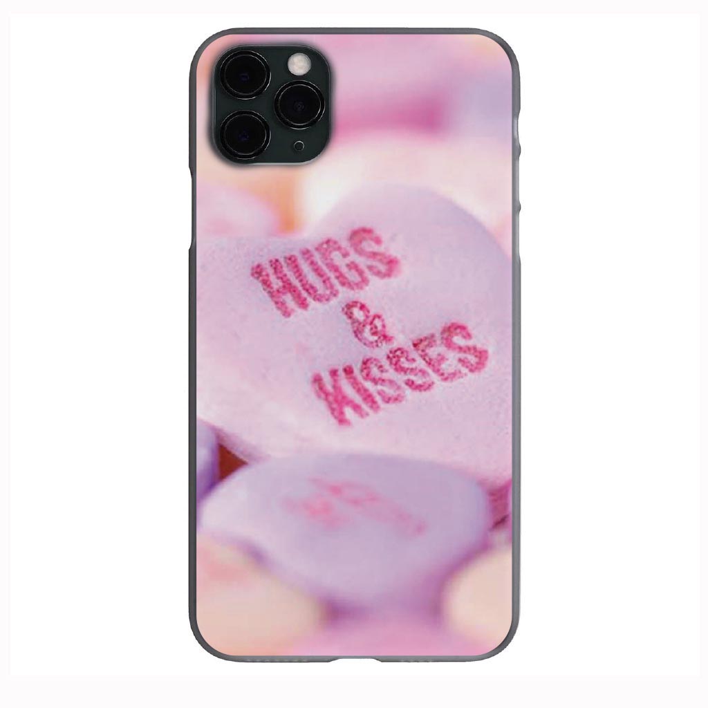 Valentines Candy Hearts Hugs and Kisses design Phone Case for iPhone 7 8 X XS XR SE 11 12 13 14 Pro Max Mini Note 10 20 s10 s10s s20 s21 20 Plus Ultra