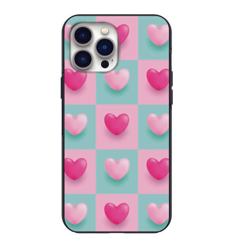 Valentines Checker Hearts Designs Phone Case for iPhone 7 8 X XS XR SE 11 12 13 14 Pro Max Mini Note 10 20 s10 s10s s20 s21 20 Plus Ultra