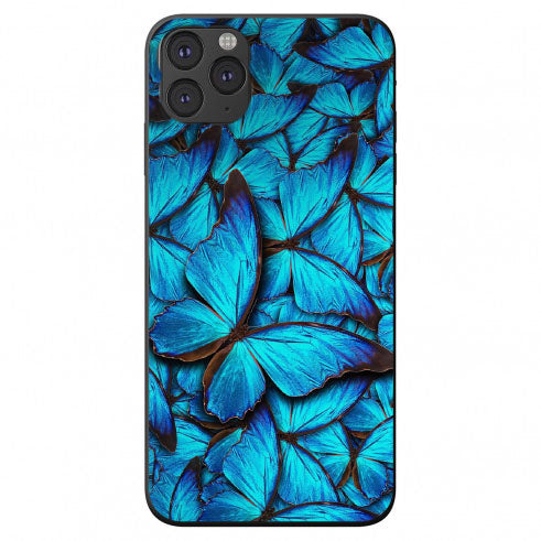 Blue Purple Butterfly Camo Phone Case for iPhone 7 8 X XS XR SE 11 12 13 14 Pro Max Mini Note 10 20 s10 s10s s20 s21 20 Plus Ultra