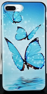 Blue Butterflys Phone Case for iPhone 7 8 X XS XR SE 11 12 13 14 Pro Max Mini Note 10 20 s10 s10s s20 s21 20 Plus Ultra