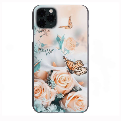 Aesthetic Butterflies and Roses Phone Case for iPhone 7 8 X XS XR SE 11 12 13 14 Pro Max Mini Note 10 20 s10 s10s s20 s21 20 Plus Ultra