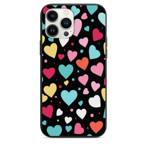 Cute Pastel Hearts Valentines Confetti case design Phone Case for iPhone 7 8 X XS XR SE 11 12 13 14 15 Pro Max Mini