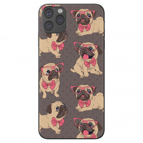 Drawn Bow Tie Pug Apple Iphone Samsung Shockproof Case Cover