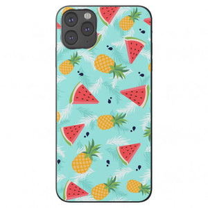 Summer Fruity Vibes Pineapple and Watermelon Design Phone Case for iPhone 7 8 X XS XR SE 11 12 13 14 Pro Max Mini Note 10 20 s10 s10s s20 s21 20 Plus Ultra