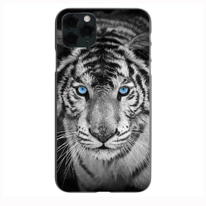 Blue Eyed White Tiger print Phone Case for iPhone 7 8 X XS XR SE 11 12 13 14 Pro Max Mini Note 10 20 s10 s10s s20 s21 20 Plus Ultra